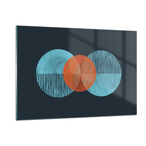 Tablou pe sticlă - Compoziție simetrică - 120x80 cm