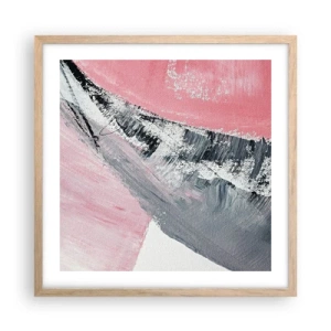 Poster în ramă de stejar deschis - Compoziție adaptată - 50x50 cm