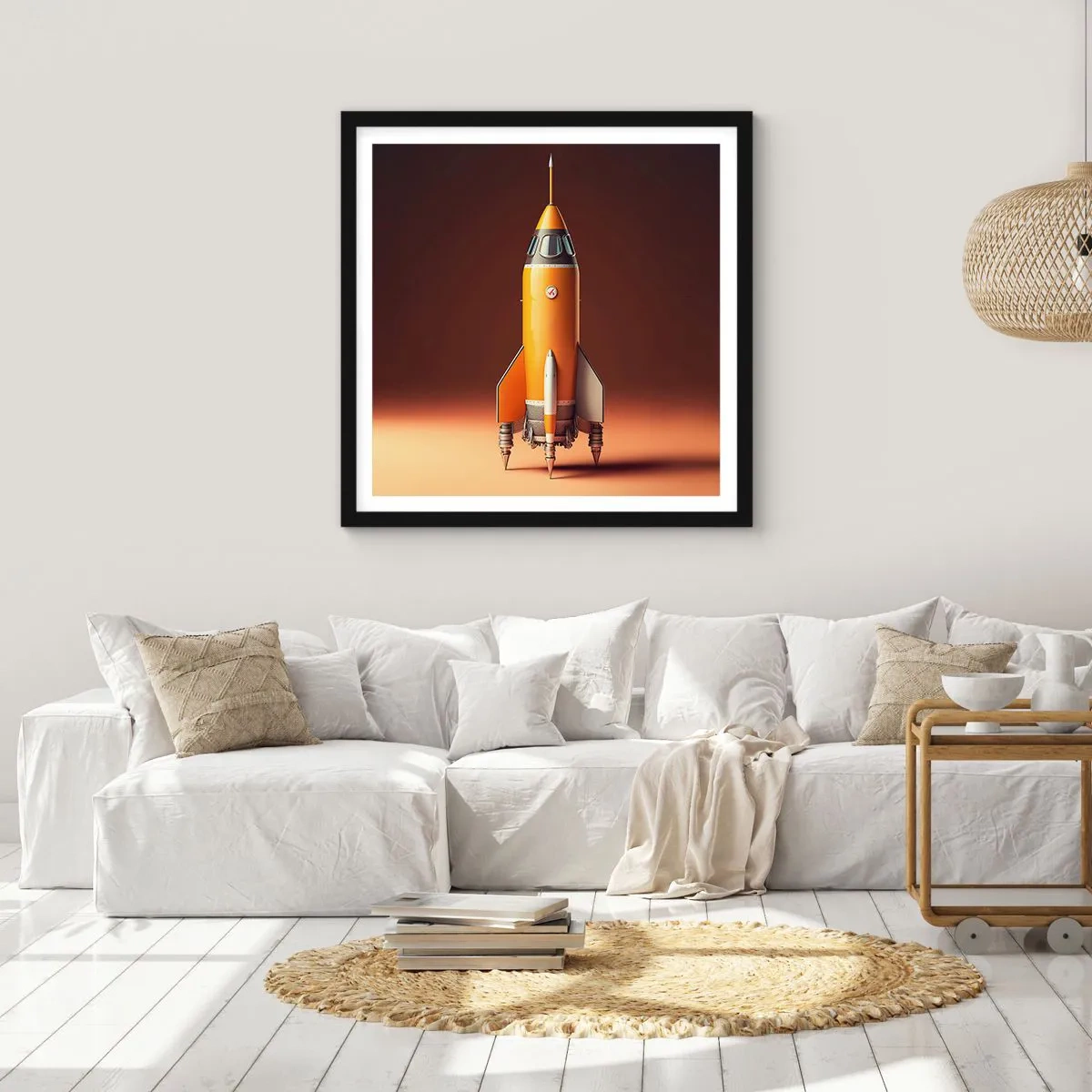 Poster în ramă neagră - Totul începe cu un vis - 30x30 cm