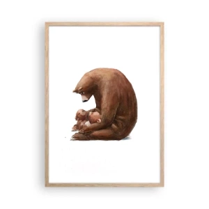Poster în ramă de stejar deschis - Vise plăcute, copii - 50x70 cm