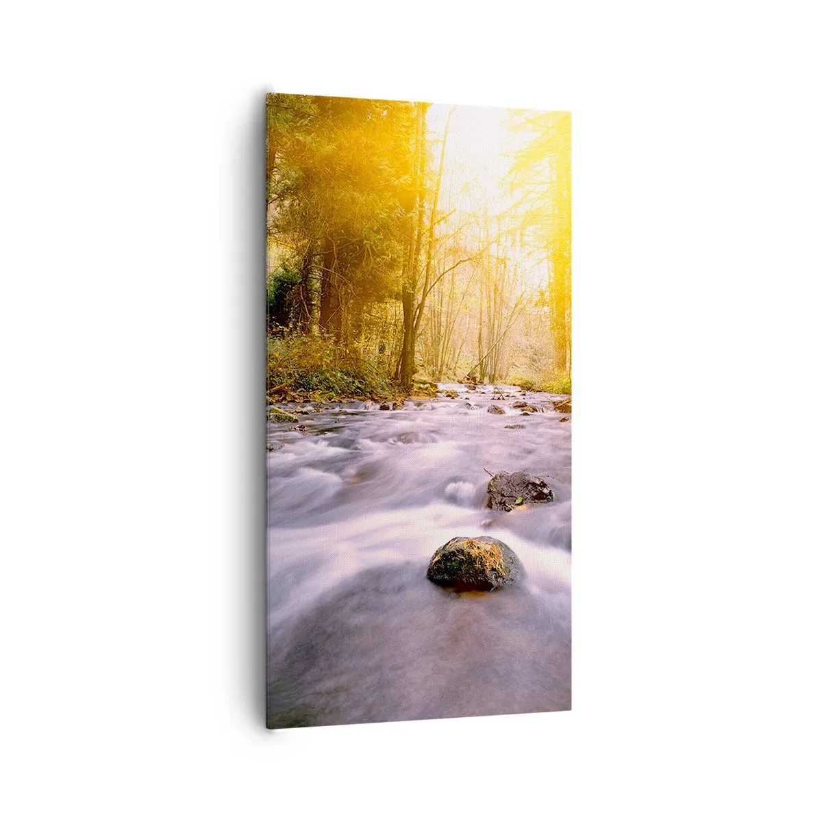 Tablou pe pânză - Malachit în rame de argint și aur - 65x120 cm