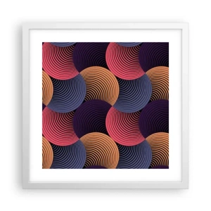 Poster în ramă albă - Într-un ritm de cerc - 40x40 cm