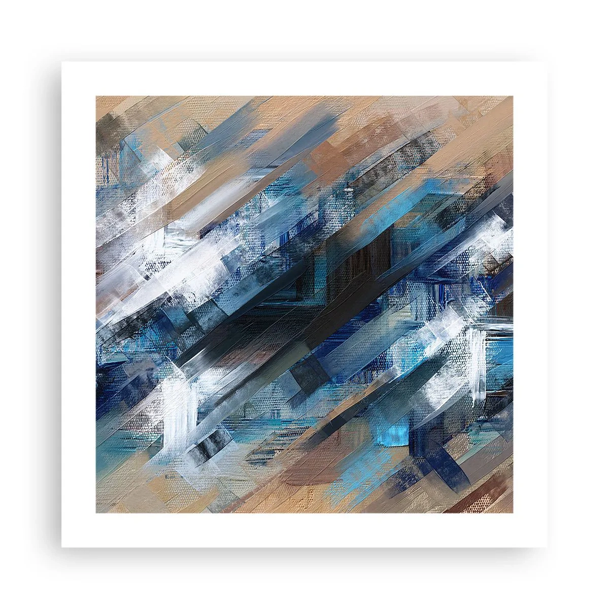 Poster - Pe o pantă albastră - 50x50 cm