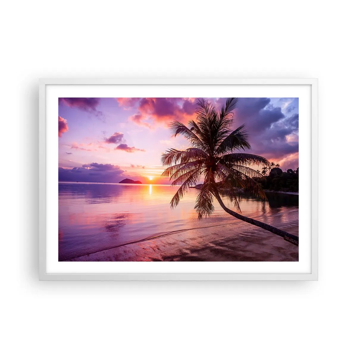Poster în ramă albă - Euforie până la orizont - 70x50 cm