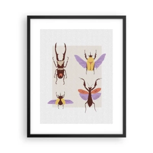 Poster în ramă neagră - Lumea insectelor - 40x50 cm
