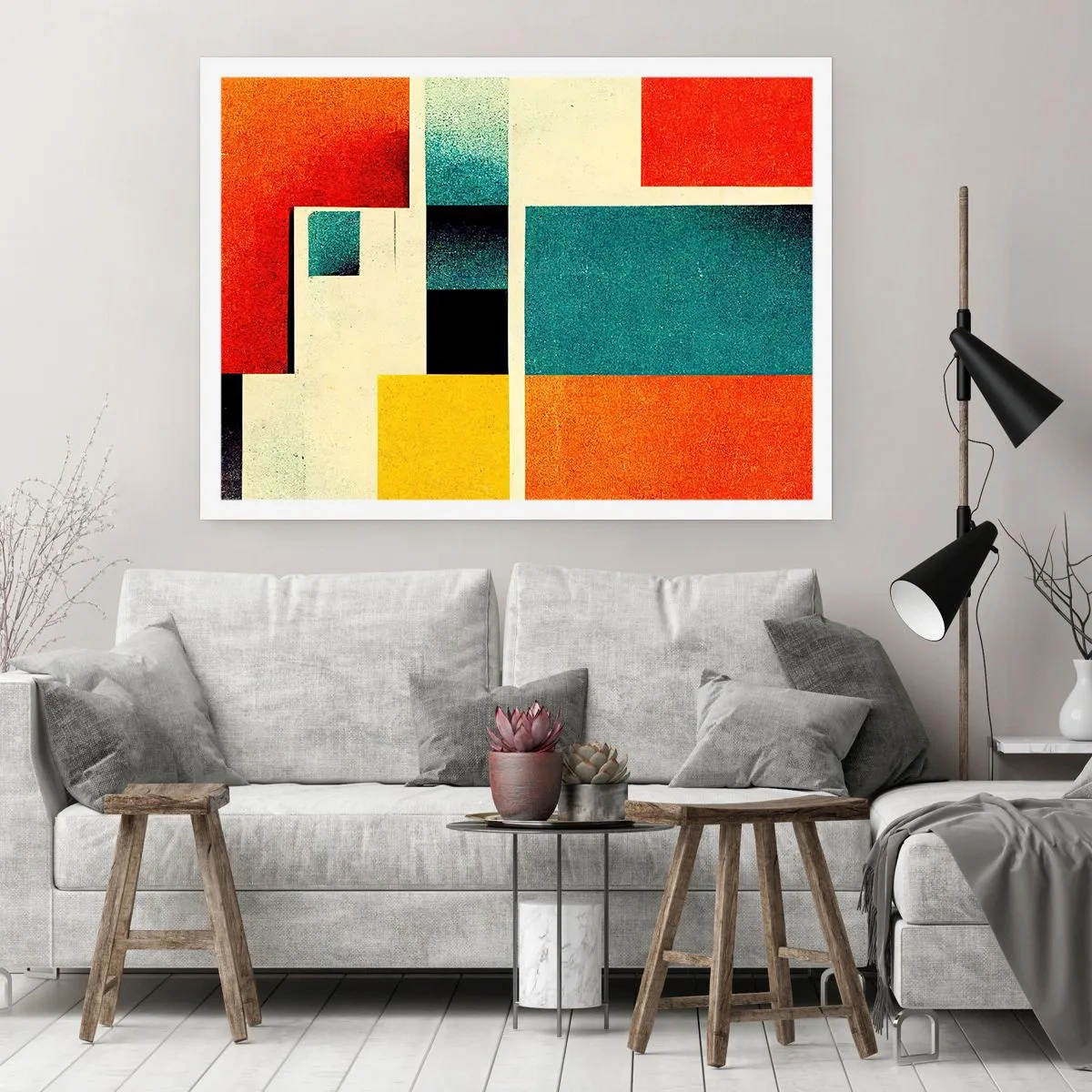 Poster - Abstracție geometrică - energie bună - 91x61 cm