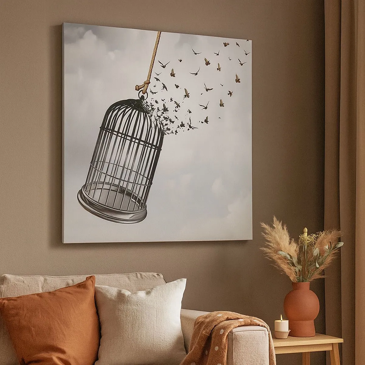 Tablou pe pânză - Credință...Speranță...Libertate! - 30x30 cm