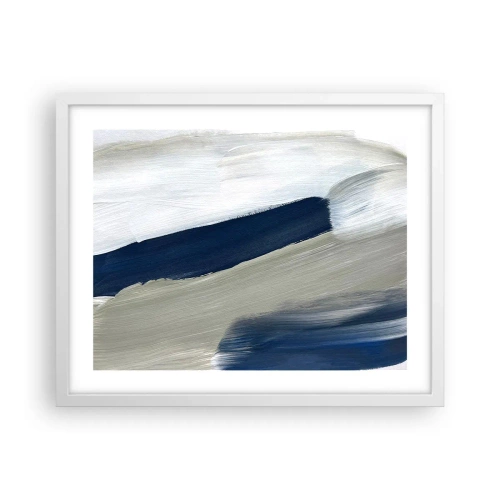 Poster în ramă albă - Întâlnire cu albul - 50x40 cm