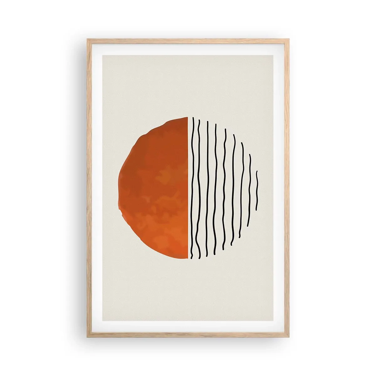 Poster în ramă de stejar deschis - În stil japonez - 61x91 cm