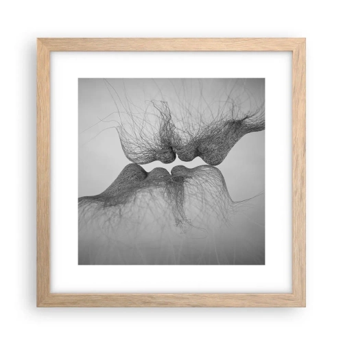 Poster în ramă de stejar deschis - Sărutul vântului - 30x30 cm