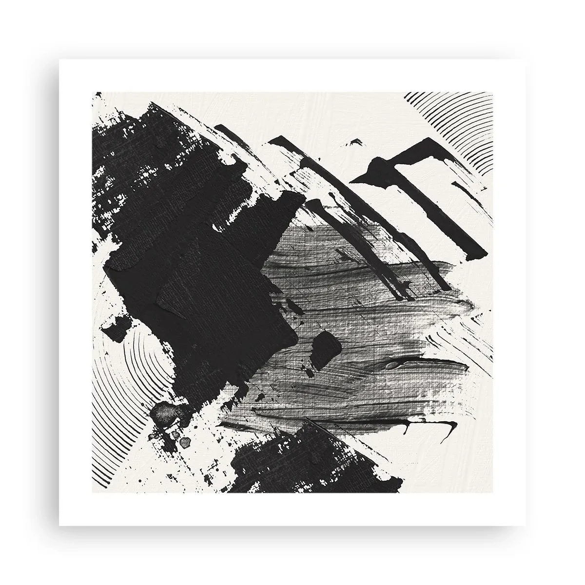 Poster - Abstracție - expresie de negru - 50x50 cm