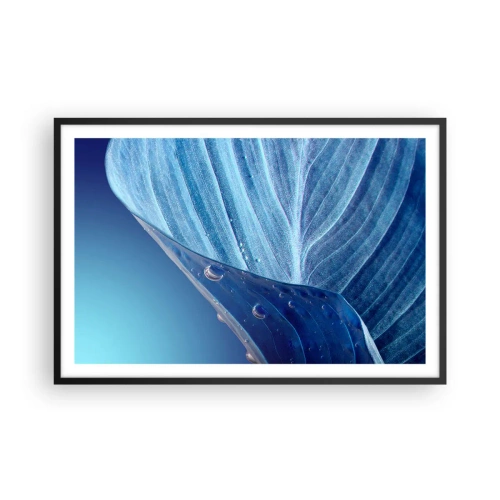 Poster în ramă neagră - Picături ascunse de albastru - 91x61 cm