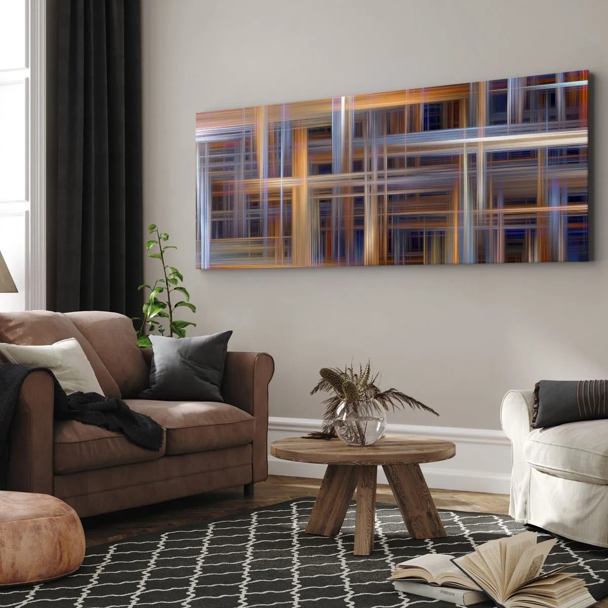 Tablou pe pânză - Țesut din lumină - 90x30 cm