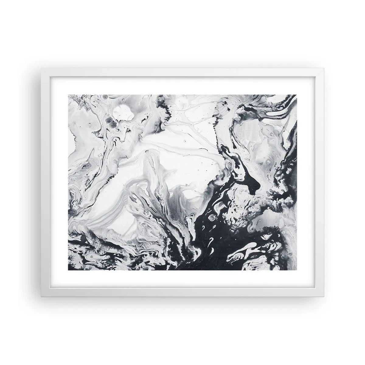 Poster în ramă albă - Interiorul Pământului - 50x40 cm