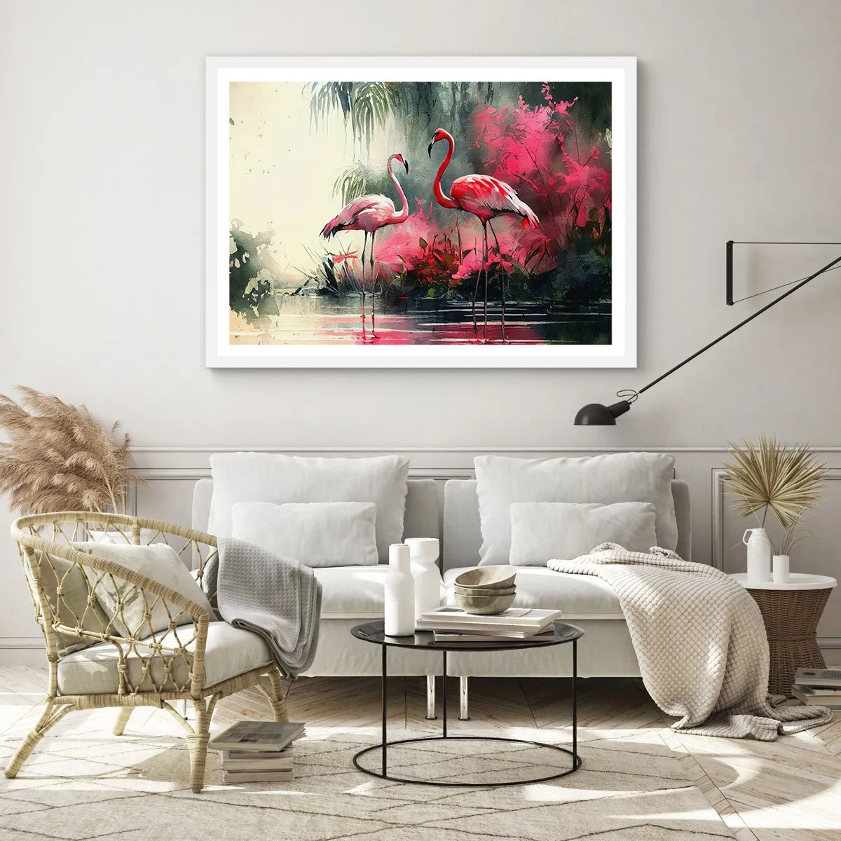 Poster în ramă albă - O lecție de farmec natural - 91x61 cm