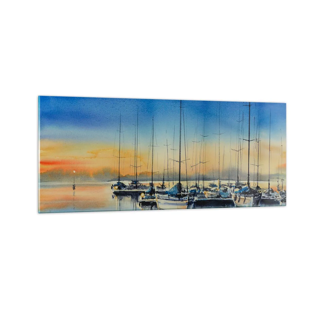 Tablou pe sticlă - Sfârșitul unei zile bune - 100x40 cm