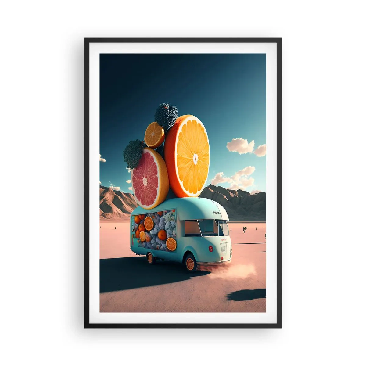 Poster în ramă neagră - Gustul vacanței - 61x91 cm
