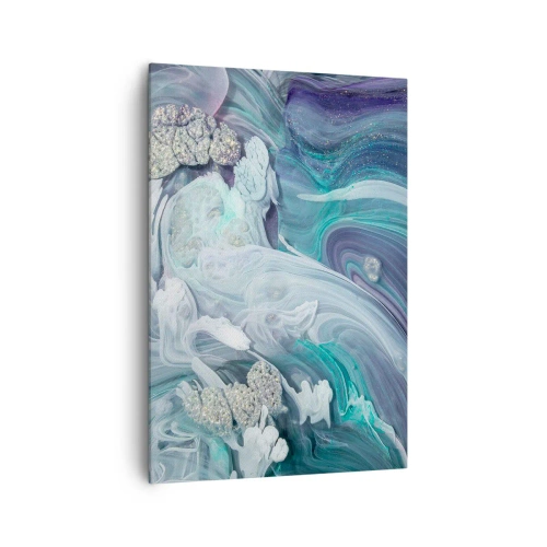 Tablou pe pânză - Râuri de albastru - 70x100 cm