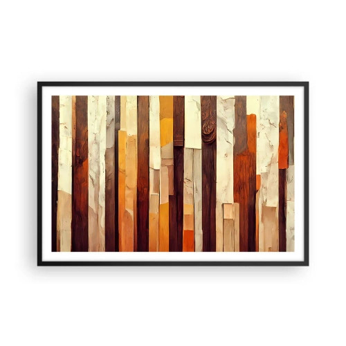 Poster în ramă neagră - Imnul copacilor din pădure - 91x61 cm