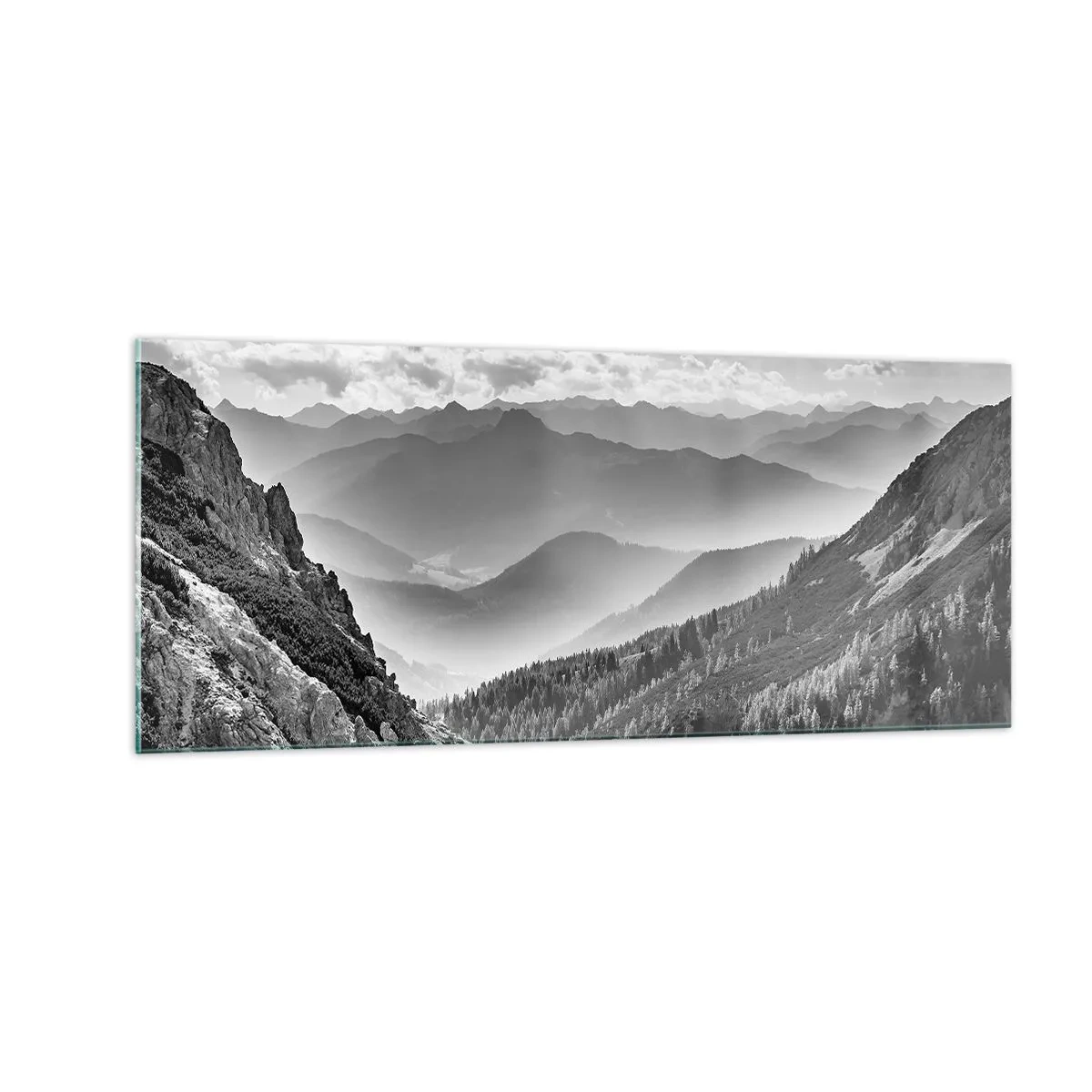 Tablou pe sticlă - Dincolo de orizont - 100x40 cm