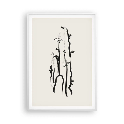 Poster în ramă albă - Floare de plante medicinale - 70x100 cm