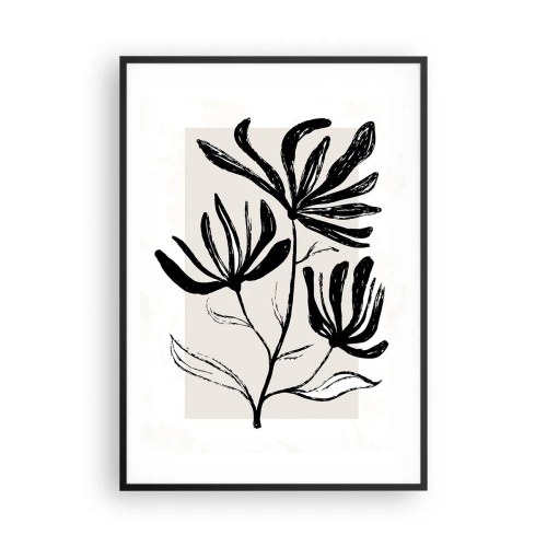 Poster în ramă neagră - Schiță pentru ierbar - 70x100 cm