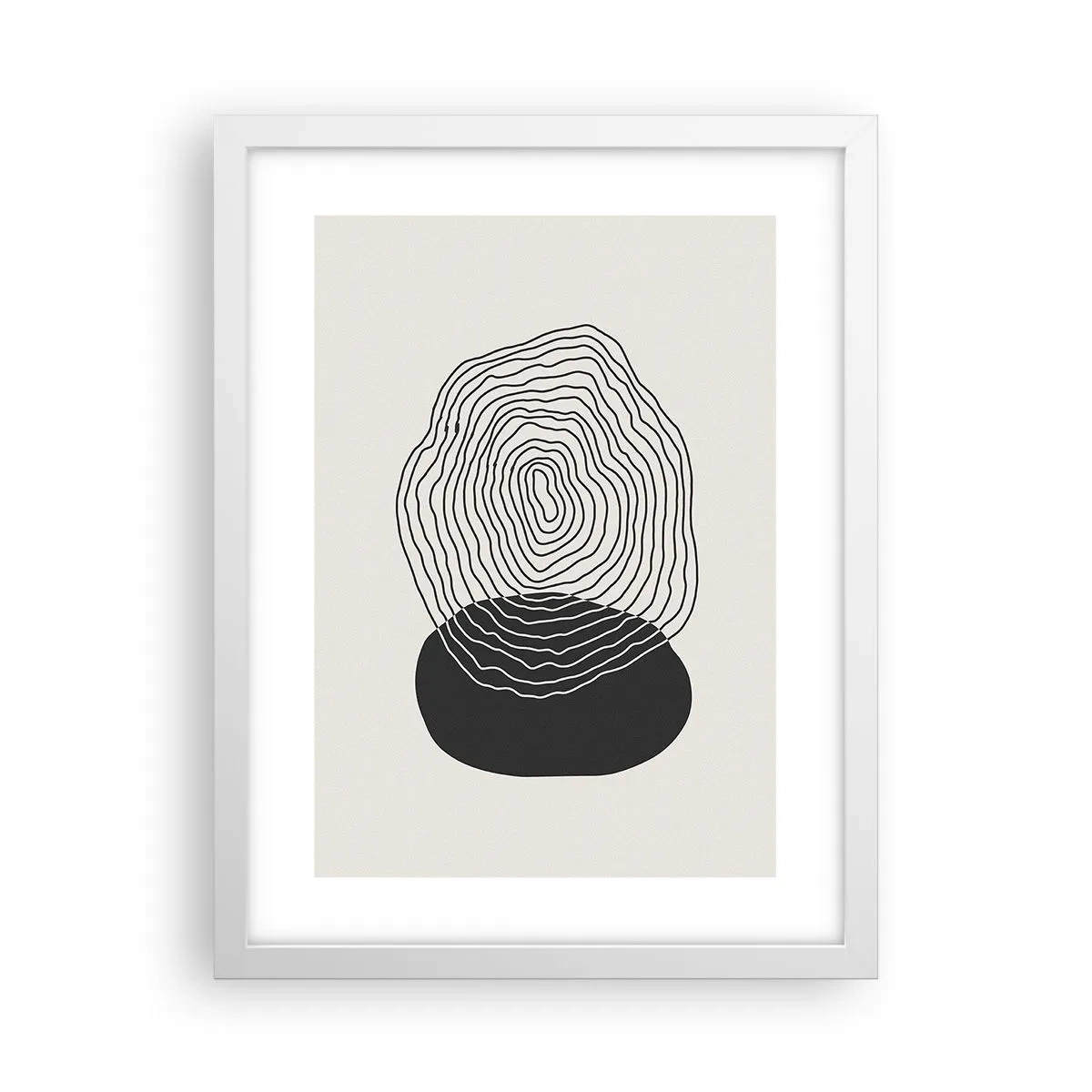 Poster în ramă albă - Persistență și vibrațiile - 30x40 cm