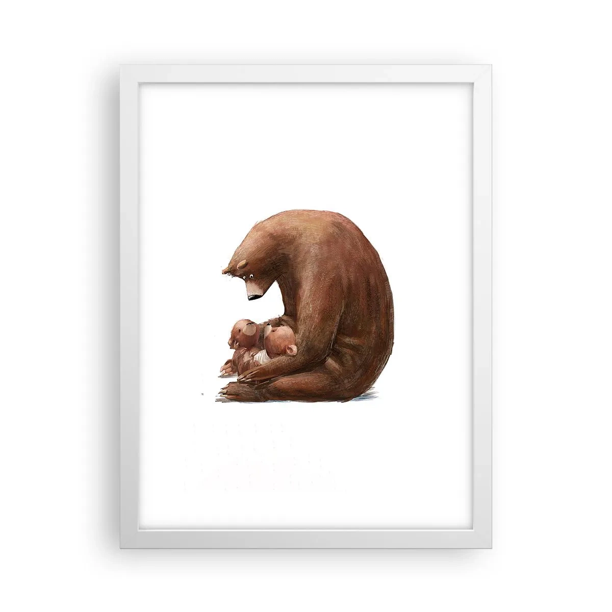 Poster în ramă albă - Vise plăcute, copii - 30x40 cm