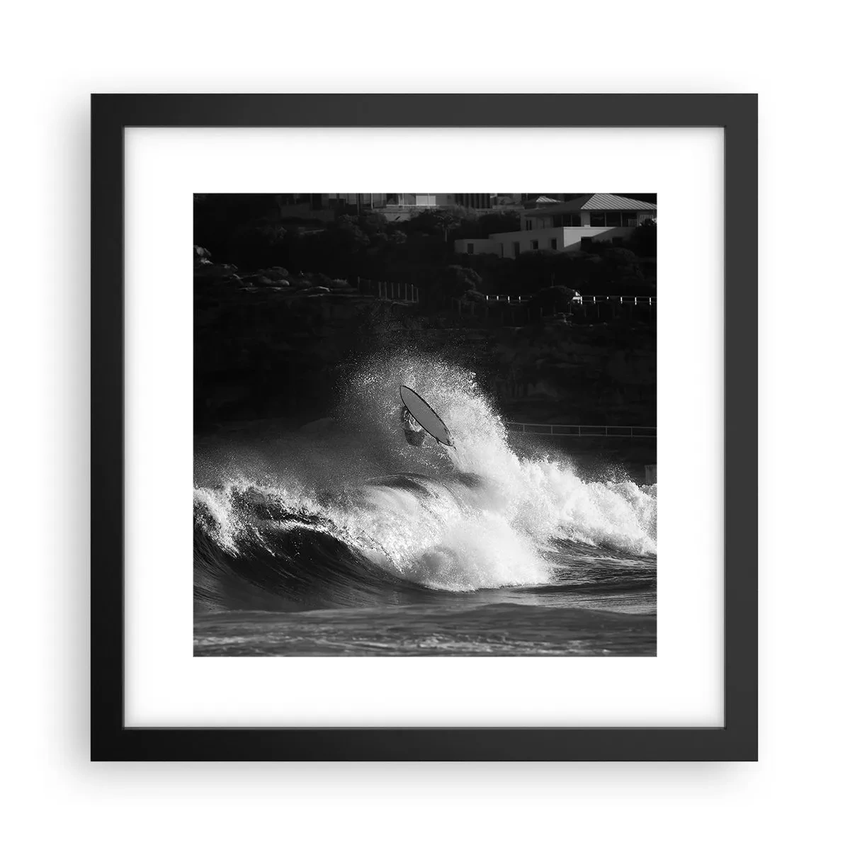 Poster în ramă neagră - Provocare acceptată! - 30x30 cm