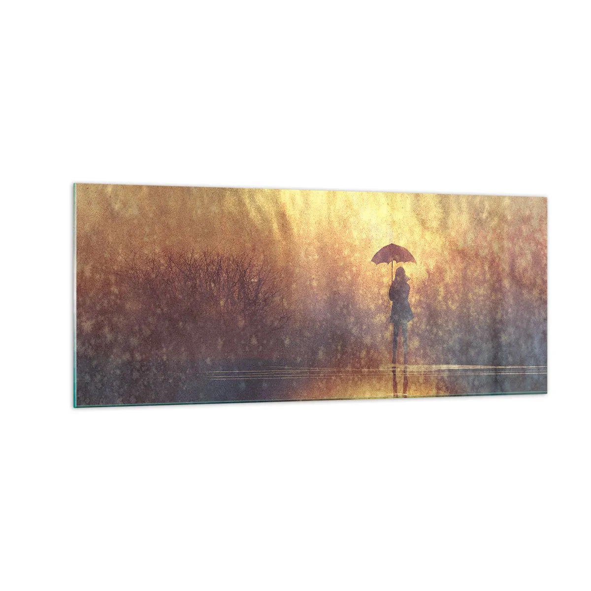 Tablou pe sticlă - Simt că cineva se uită la mine - 100x40 cm