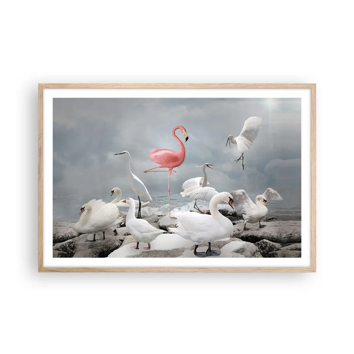 Poster în ramă de stejar deschis - De unde am venit? - 91x61 cm