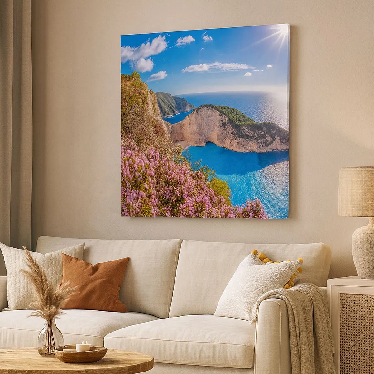 Tablou pe pânză - Marea mea vacanță grecească - 30x30 cm