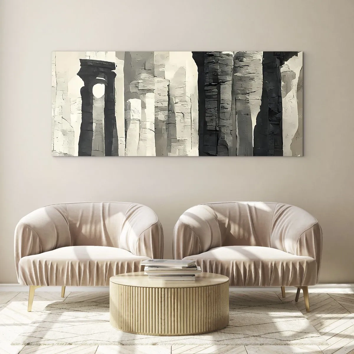 Tablou pe sticlă - Măreția antichității - 100x40 cm