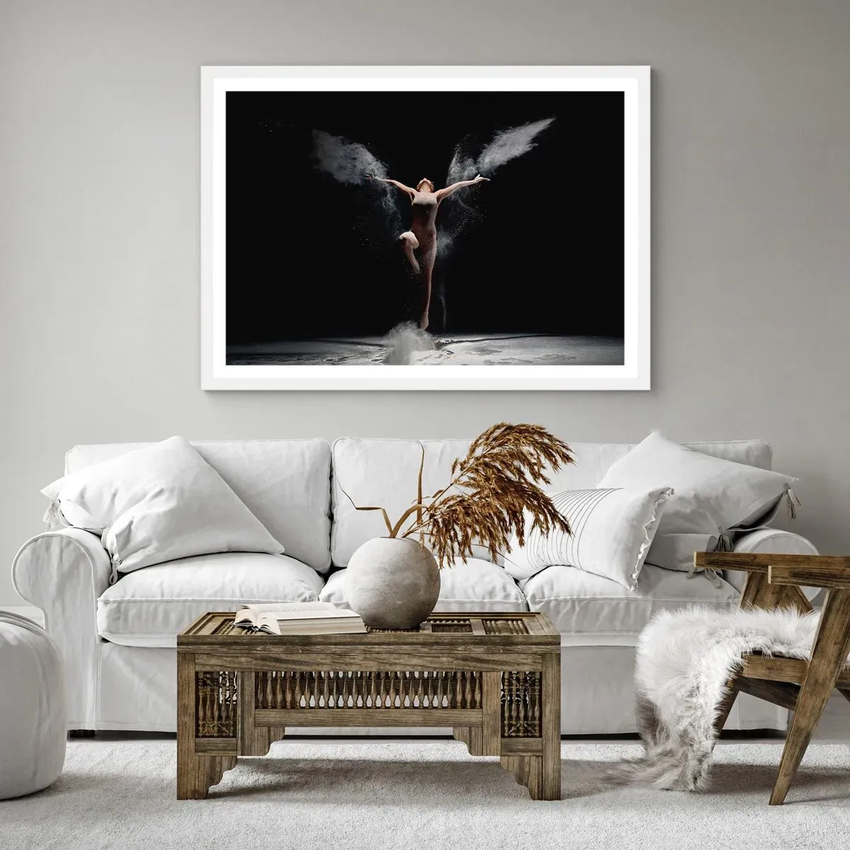 Poster în ramă albă - Elfii există - 50x40 cm