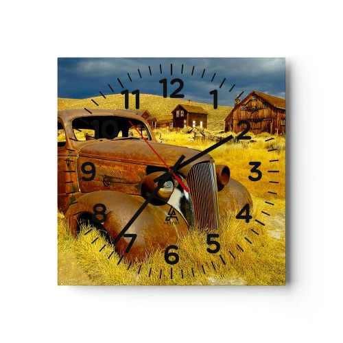 Ceas de perete - Ceas pe sticlă - O odihnă binemeritată - 40x40 cm