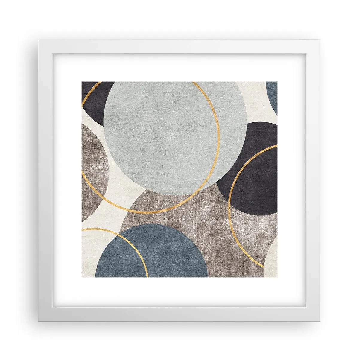 Poster în ramă albă - Roată cu roată - 30x30 cm