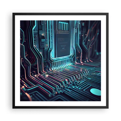 Poster în ramă neagră - Iată la ce mă gândesc... - 60x60 cm
