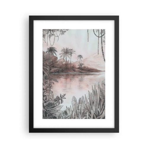 Poster în ramă neagră - Jurnalul unui explorator din secolul al XIX-lea - 30x40 cm