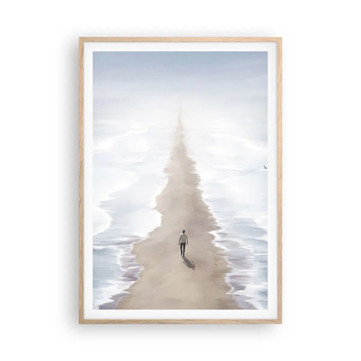 Poster în ramă de stejar deschis - Un viitor luminos - 70x100 cm