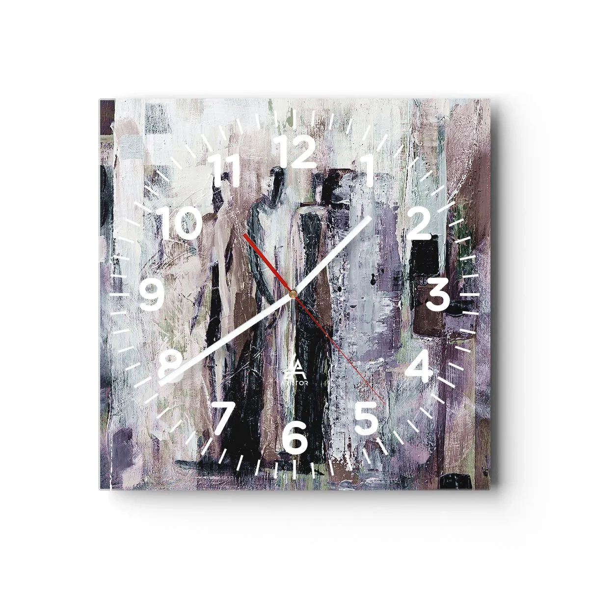 Ceas de perete - Ceas pe sticlă - Cei trei misterioși - 30x30 cm