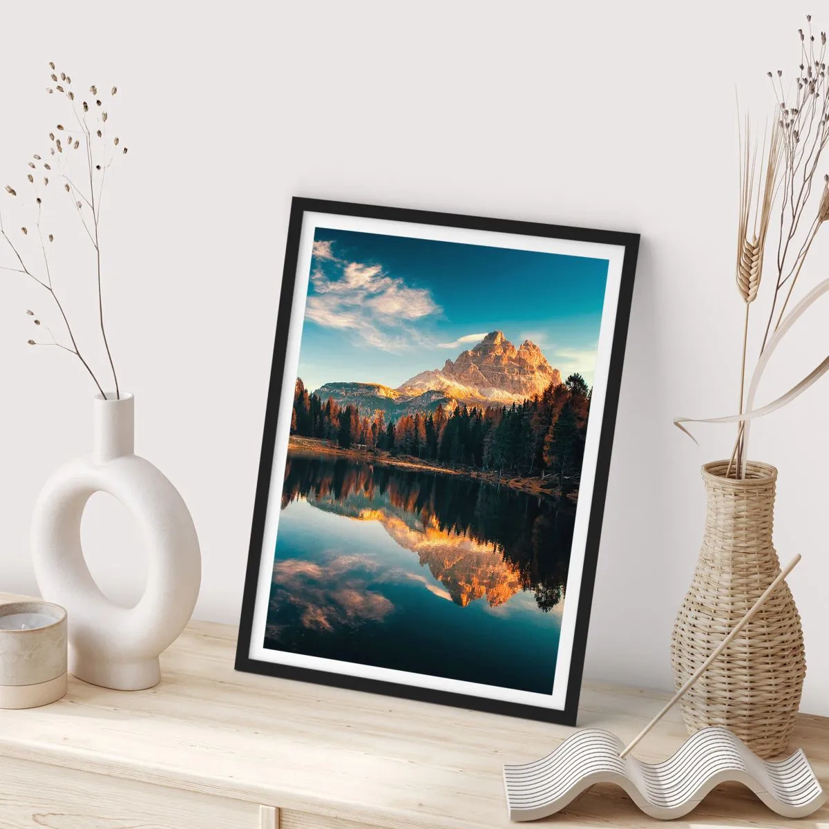 Poster în ramă neagră - Peisaj dublat - 61x91 cm