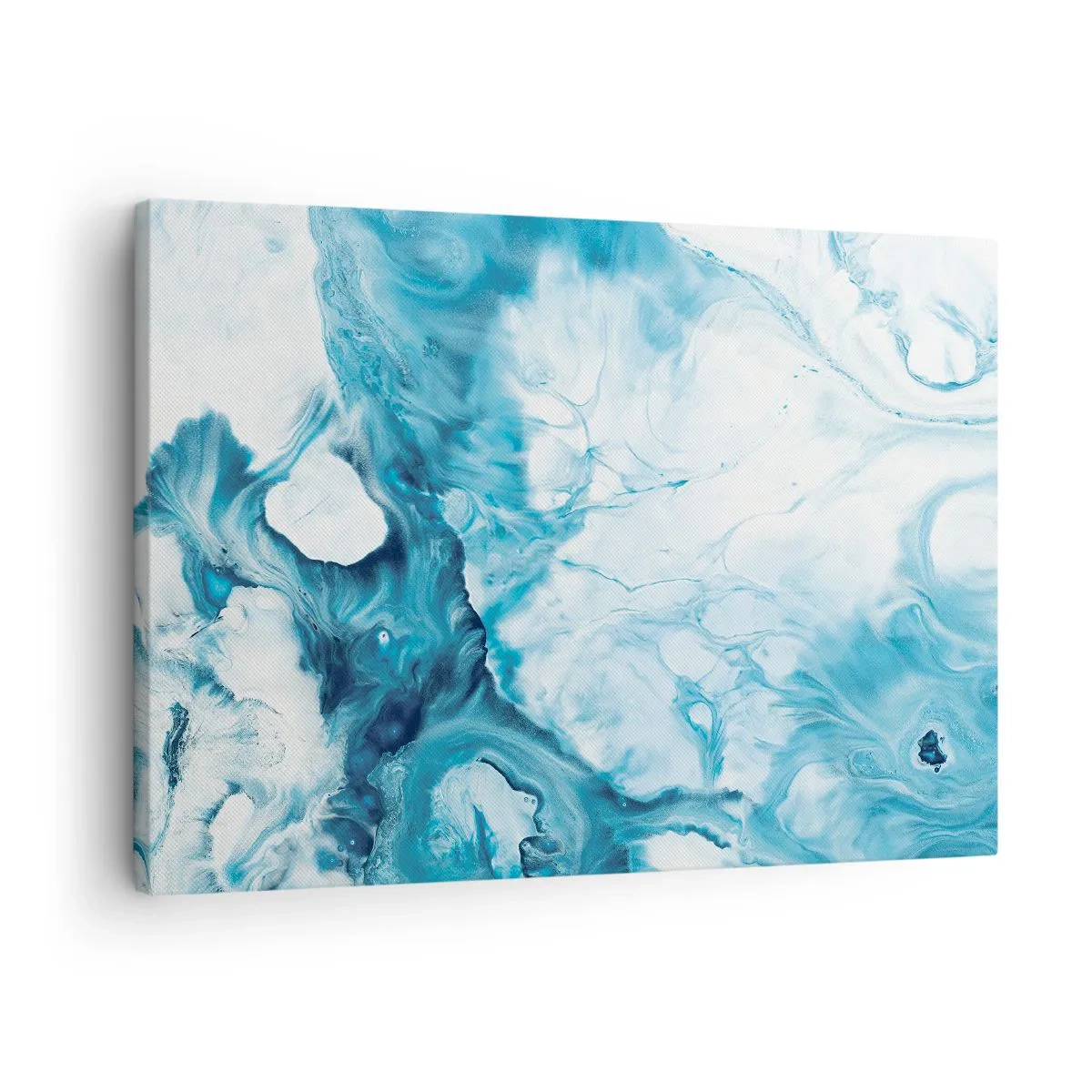 Tablou pe pânză Canvas - Model abstract în nuanțe de albastru - 70x50cm - Concert de nuanțe de albastru - Decorațiune modernă pentru perete pentru living și dormitor ARTTOR