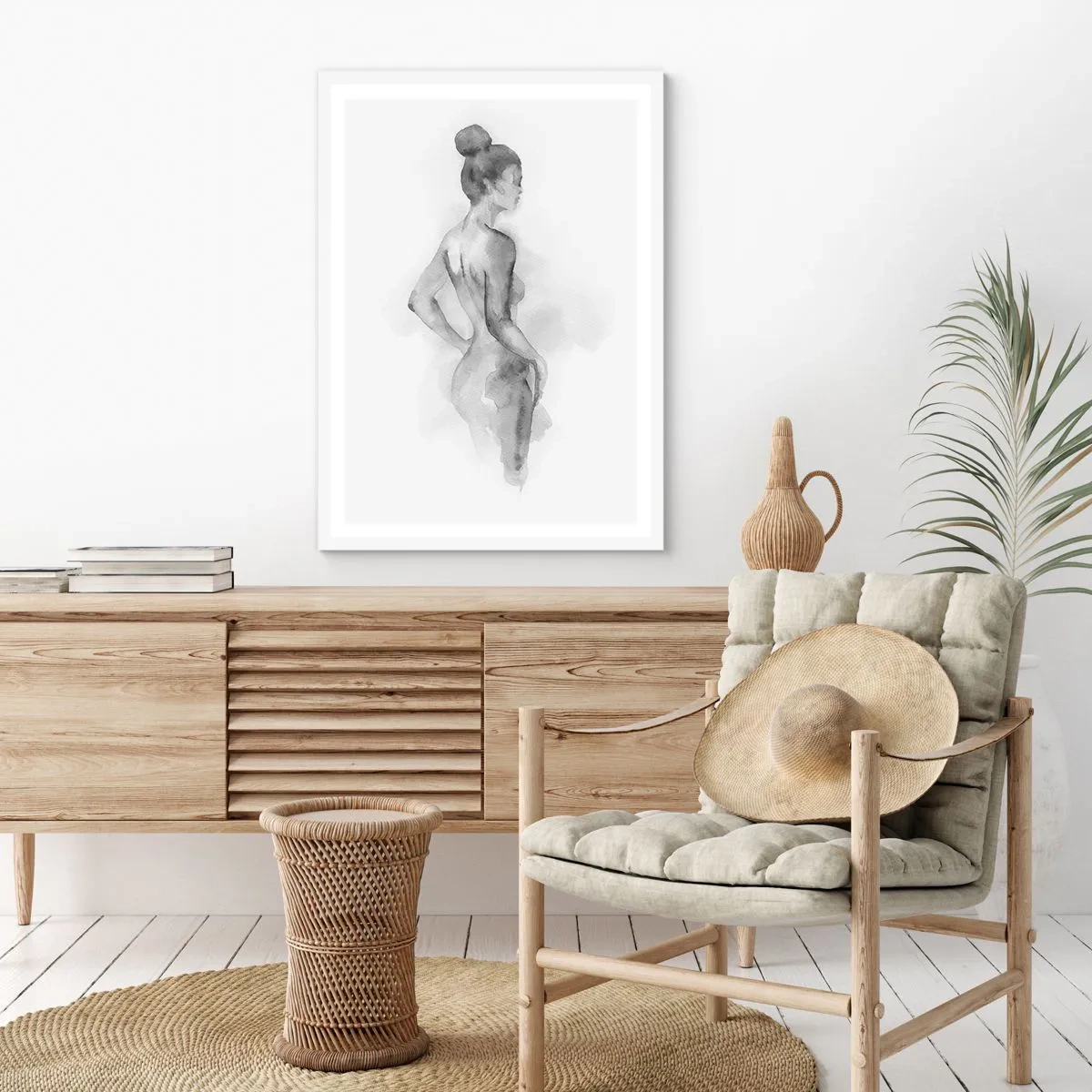 Poster în ramă albă - Frumoasă ca o pictură - 40x50 cm