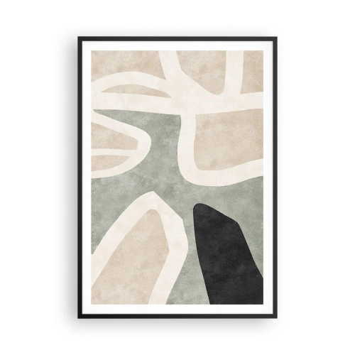 Poster în ramă neagră - Compoziție cu motiv negru - 70x100 cm