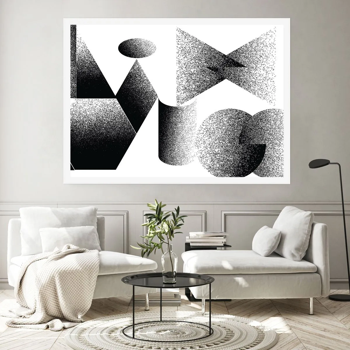 Poster - Unghiuri și ovale - 50x40 cm