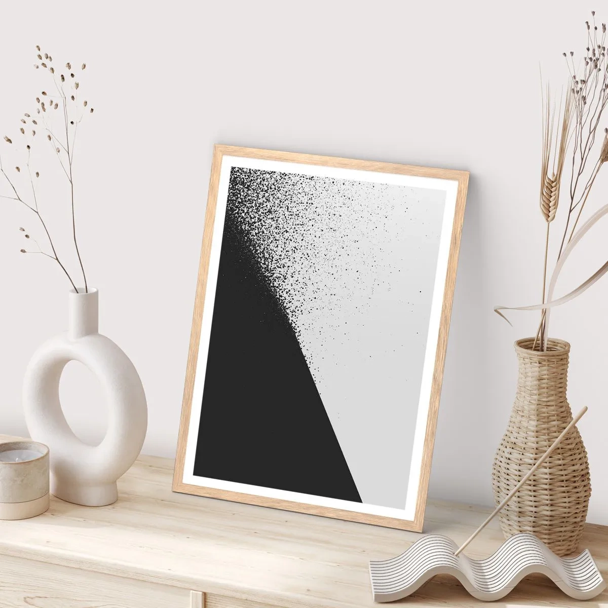 Poster în ramă de stejar deschis - Din ce în ce mai repede, din ce în ce mai mult - 50x70 cm