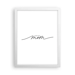 Poster în ramă albă - Mare emoție - 30x40 cm