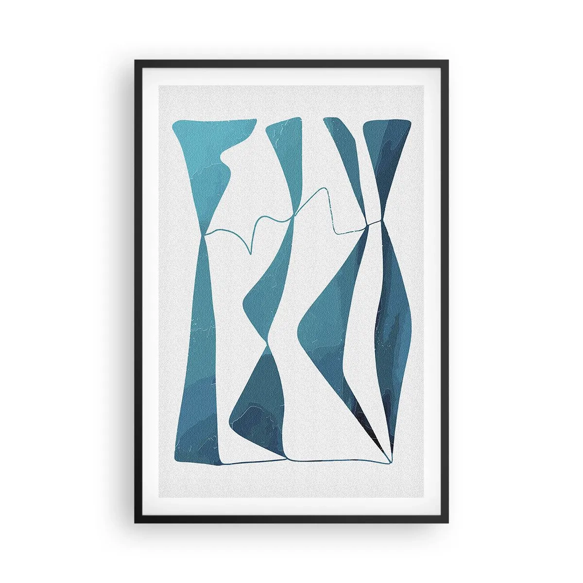 Poster în ramă neagră - Abstracție: relație turcoaz - 61x91 cm