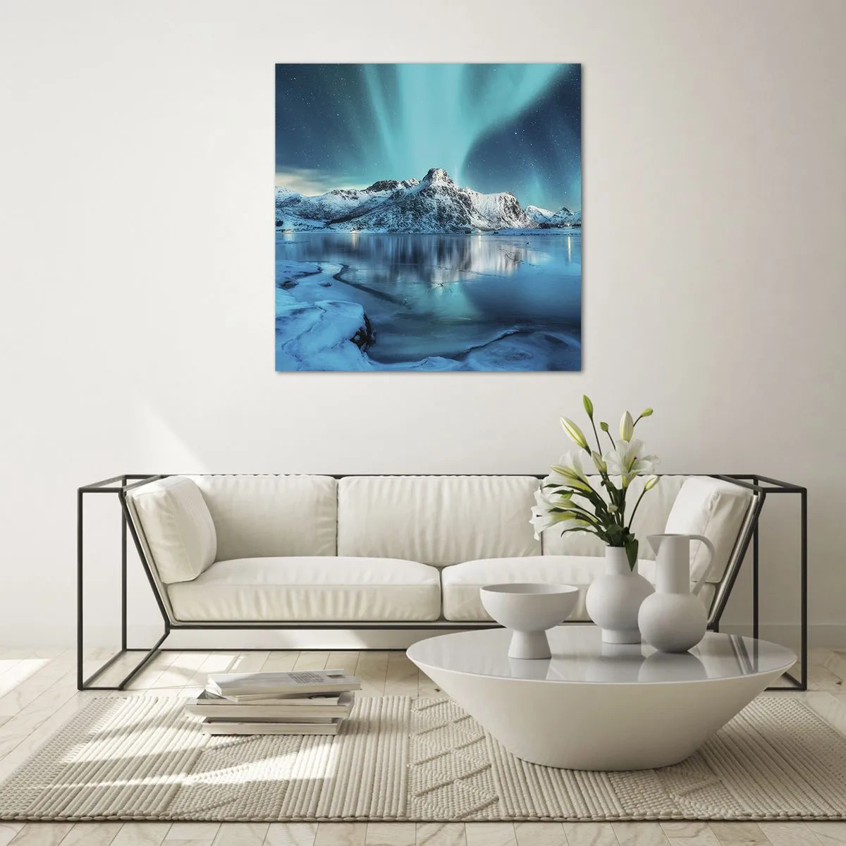 Tablou pe sticlă - Noaptea de lumină - 60x60 cm