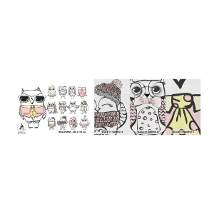 Mostră tapet Premium Canvas - Atât de multe roluri de jucat - Pentru copii, Bufniţă, Copii - 100x30 cm